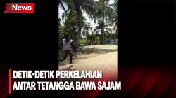 Viral! Detik-Detik Perkelahian Antar Tetangga di Palembang Sampai Bawa Sajam 