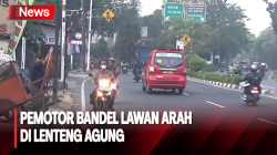 Pemotor Bandel Kembali Lawan Arah di Lenteng Agung