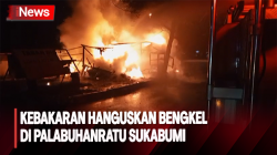 Korsleting Listrik, Kebakaran Hanguskan Bengkel di Palabuhanratu Sukabumi 