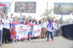 HT Disambut Antusias Simpatisan Partai Perindo saat Tiba di Banjarmasin