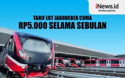 Infografis Tarif LRT Jabodebek Cuma Rp5.000 selama Sebulan