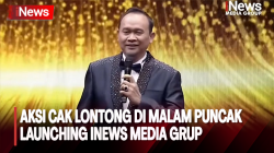 Begini Aksi Cak Lontong di Malam Puncak Launching Inews Media Grup 