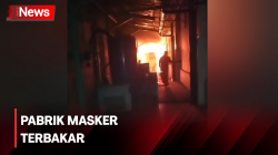 Kebakaran Landa Pabrik Masker di Jombang 