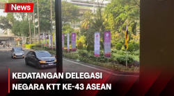 Rombongan Delegasi Negara KTT ASEAN ke-43 Tiba di Gedung ASEAN Secretariat