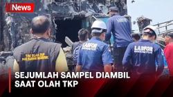 Puslabfor Polri Lakukan Olah TKP 9 Kapal Terbakar di Muara Baru, Sejumlah Sampel Diambil