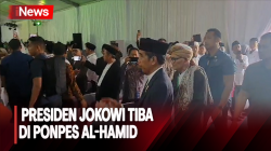  Presiden Jokowi Tiba di Ponpes Al-Hamid, Disambut Gema Selawat Badar 