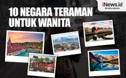 Infografis 10 Negara Teraman untuk Wanita