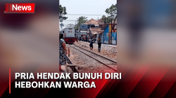 Pria Hendak Bunuh Diri di Rel Kereta Hebohkan Warga Garut<