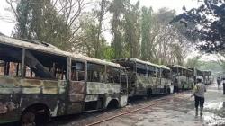 12 Bus Trans Musi Terbakar di Terminal Ternyata Armada Lama Tak Dioperasikan