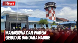 Tiket Mahal, Ratusan Warga Intan Jaya dan Mahasiswa Geruduk Bandara Nabire 