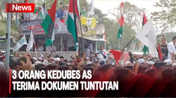 Tiga Orang Perwakilan Kedubes AS Terima Dokumen Tuntutan Massa Demo Palestina