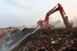 Kebakaran TPA Banjardowo Jombang 