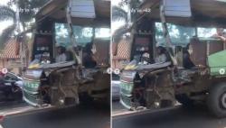 Viral Bus Ringsek Masih Bisa Berjalan, Netizen: Kalau Jalannya Malam Dikira Bus Hantu