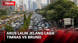 Jelang Laga Timnas Indonesia Vs Brunei, Arus Lalin Arah GBK Ramai Lancar
