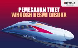 Infografis Pemesanan Tiket Kereta Cepat Whoosh Resmi Dibuka
