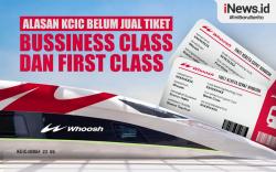 Infografis Alasan KCIC Belum Jual Tiket Bussiness Class dan First Class
