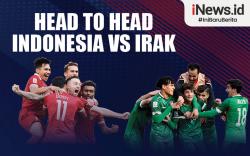 Infografis Head to Head Indonesia Vs Irak