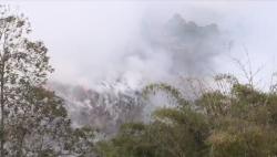 TPA Tlekung Kota Batu Terbakar, 6 Jam Kobaran Api Belum Bisa Dipadamkan 