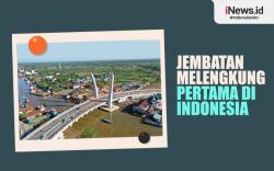 Infografis Sei Alalak, Jembatan Melengkung Pertama di Indonesia