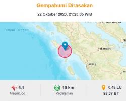 Info Gempa Hari Ini Baru Saja Guncang Nias Selatan Magnitudo 5,1, Pusat di Laut