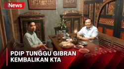 PDIP Tunggu Gibran Kembalikan KTA Usai Ditunjuk jadi Cawapres Prabowo