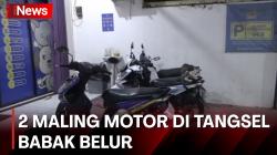  Kepergok Curi Motor, 2 Maling Motor Babak Belur Dihakimi Warga 
