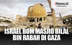 Infografis Israel Bom Masjid Bilal bin Rabah di Gaza