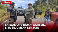 Duduki 2 Markas Teroris KKB, Satgas Ops Damai Cartenz Sita Sejumlah Senjata
