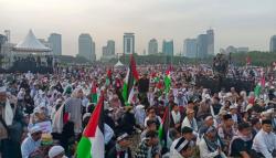 Penampakan Lautan Manusia Aksi Bela Palestina di Monas