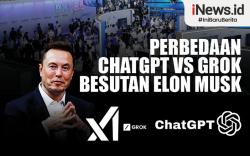 Infografis Perbedaan ChatGPT vs Grok Besutan Elon Musk