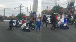 Viral Aksi Duel Pengendara Moge Vs Ninja di Tengah Jalan Badung Bali<