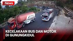 Akibat Kecelakaan Bus dan Motor di Gunungkidul, 1  Orang Tewas