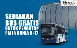 Infografis Transjakarta Sediakan 35 Bus Gratis Antar Penonton Piala Dunia U-17