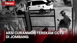 Aksi Curanmor Terekam CCTV di Jombang, Pelaku Sempat Gagal Mencuri Salah Satu Motor