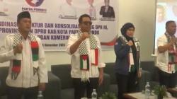 Peserta Rakor Caleg Partai Perindo di OKU Pakai Syal Palestina