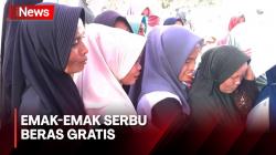 Ratusan Emak-Emak di Mandailing Natal Rela Berdesakan demi Beras Gratis