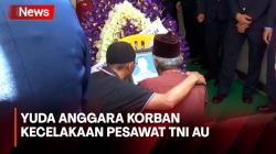 Jenazah Mayor Penerbang Yuda Anggara Seta Tiba di Rumah Duka Magetan