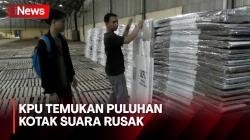 Puluhan Kotak Suara Rusak Ditemukan KPU Kabupaten Tangerang saat Terima Logistik Pemilu<