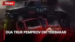 Bermula Sampah Terbakar, Merembet dan Hanguskan Dua Truk Dinas Lingkungan Hidup Pemprov DKI Jakarta