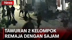 2 Kelompok Remaja Terekam CCTV Tawuran dengan Sajam di Kalideres