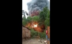 Gudang Elpiji di Grobogan Meledak, 2 Rumah dan Motor Hangus Terbakar 