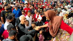  Serunya Ganjar Pranowo Berolahraga Pagi Bersama Ribuan Warga di CFD Lombok<