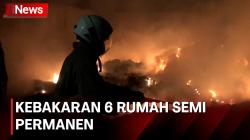 Kebakaran TPS Merambat Hanguskan 6 Rumah Semi Permanen di Penjaringan