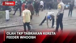 Tabrakan Kereta Feeder Whoosh dengan Minibus di Bandung Barat, Polisi Olah TKP dan Periksa Saksi<