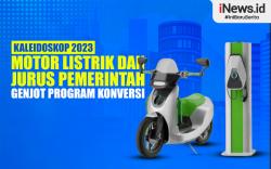 Infografis Kaleidoskop 2023: Apa Kabar Motor Listrik dan Jurus Pemerintah Genjot Program Konversi