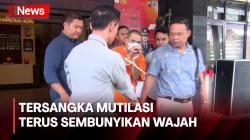 Tersangka Mutilasi Sembunyikan Wajah saat Rilis di Polresta Kota Malang