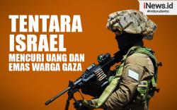 Infografis Tentara Israel Curi Uang dan Emas Warga Gaza Senilai Rp380 Miliar 