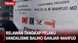 Baliho Ganjar-Mahfud jadi Korban Vandalisme, Relawan Sempat Tangkap Pelaku