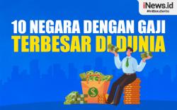 Infografis Daftar 10 Negara dengan Gaji Terbesar di Dunia