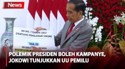 Sambil Tunjukkan UU Pemilu, Jokowi Sesalkan Polemik Presiden Boleh Memihak dan Kampanye